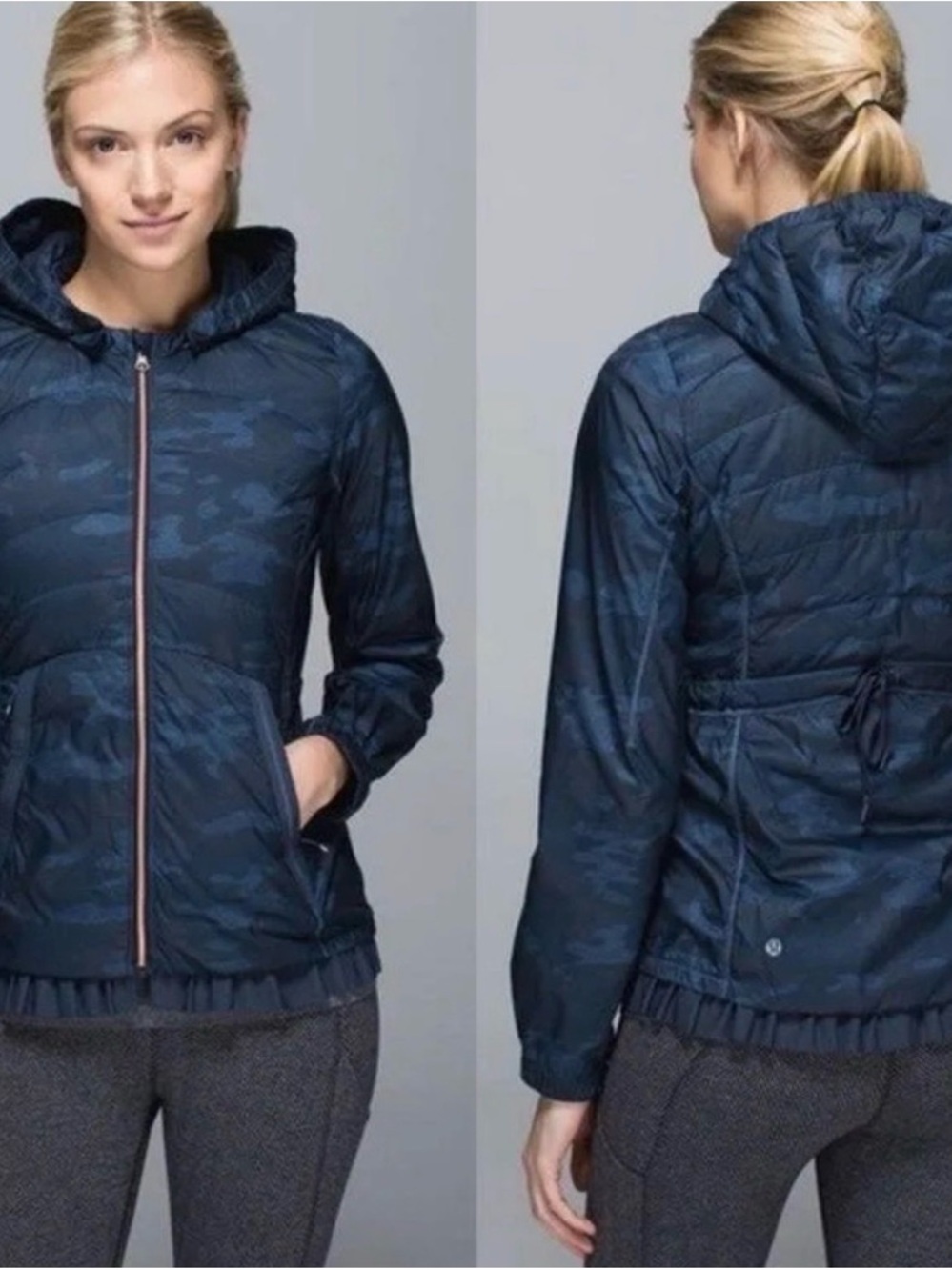 lululemon athletica Navy Hooded Running Jacket - Picture 3 of 4